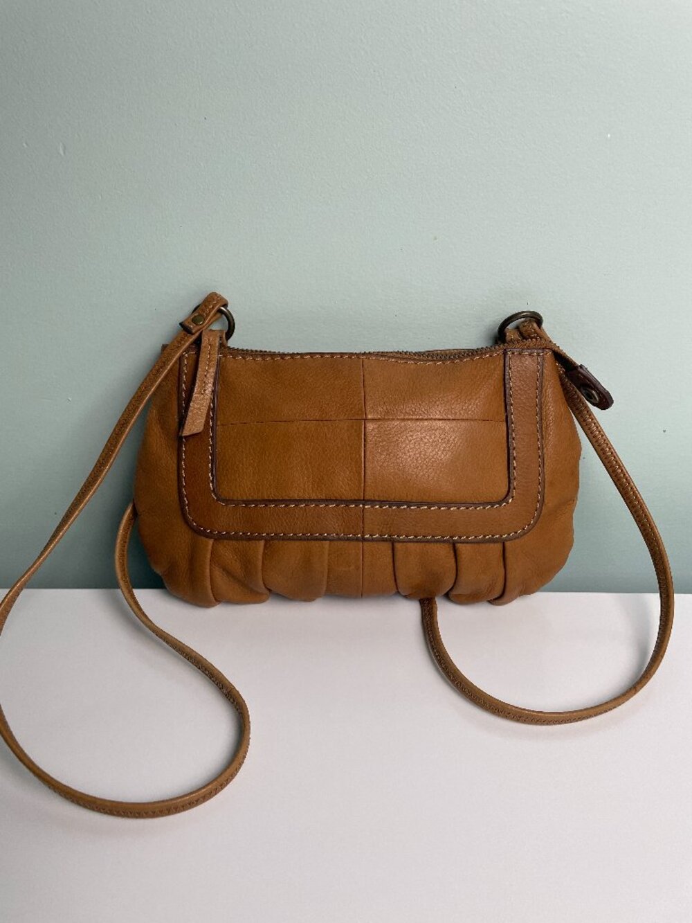Vintage Fossil Purse Light Brown/Camel Leather